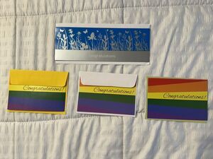 Lot of 4 Congratulations Cards Greeting Multicolor multi size